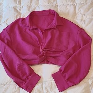 Fuschia crop top